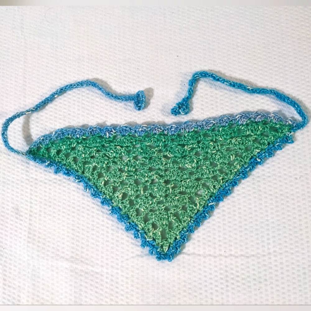 NEW Girls Triangle Crochet Hair Bandana HANDCRAFTED